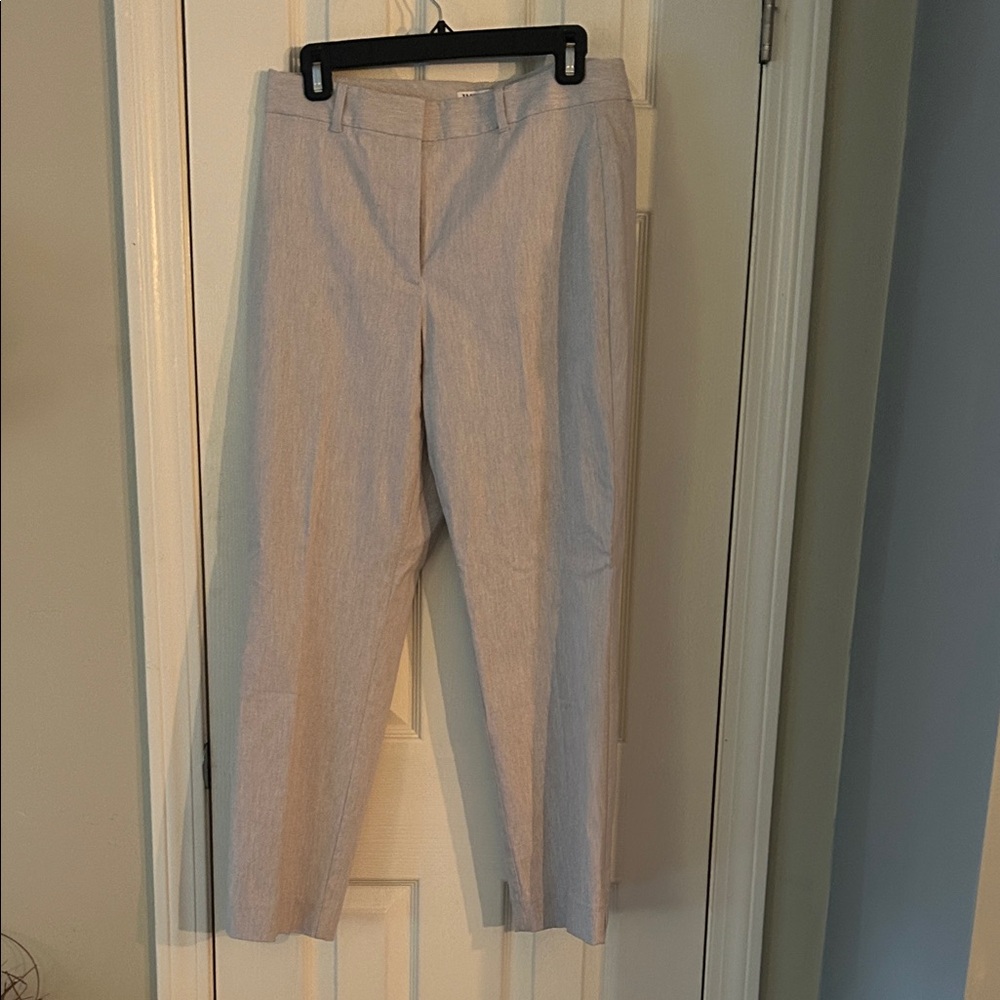 White House Black Market Cream Straight-Leg Dress Pants